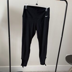 Nike Black High-Waisted Tie Ankle Leggings